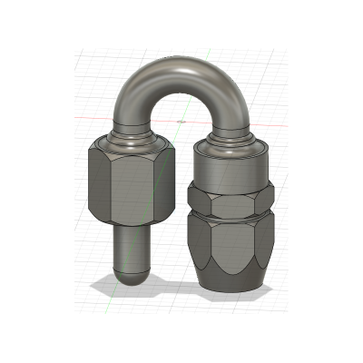 8x 180 degree hose fitting 1mm